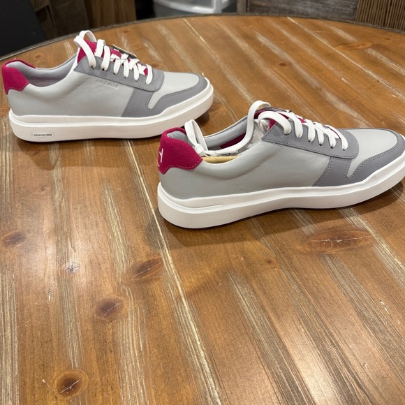 COLE HAAN Grand Pro Am Golf Trainer Sneaker Shoes Pink Grey Women's Size 8 - Picture 6 of 11
